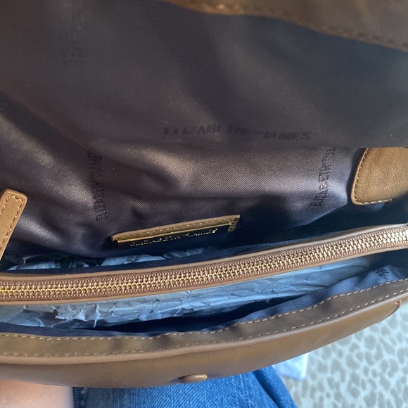 Elizabeth and James, Shearling Fur & Leather Charlie Shoulder Bag, Stone - Picture 9 of 13